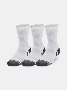 Ponožky Under Armour UA Performance Cotton Mid 3 kusy v balení, barva: bílá, velikost: L