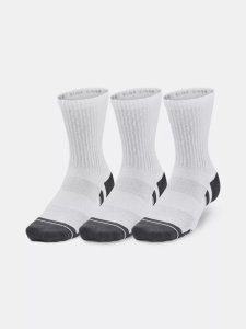 Ponožky Under Armour UA Performance Cotton Mid 3 kusy v balení, barva: bílá, velikost: XL