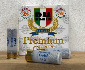 Náboj brokový Romana Munizioni, Premium Gold, 12x70mm, brok 2mm (9 1/2), 24g
