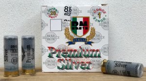 Náboj brokový Romana Munizioni, Premium Silver, 12x70mm, brok 2,25mm (8 1/2), 28g
