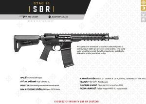 Puška sam. Stag Arms, Mod: STAG 15 Tactical SBR, Ráže: .223 Rem/5,56mm, hl: 12,5", černá