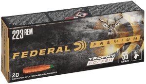 Náboj kulový Federal, Premium Trophy Copper, .223 Rem., 55GR (3,56g), Trophy Copper