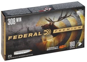 Náboj kulový Federal, Premium Vital-Shok, .308 Win., 180GR (11,7g), Trophy Bonded Tip