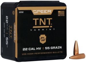 Střela Speer, TNT Varmint, .22/ .224", 55GR (3,56g), TNT JHP
