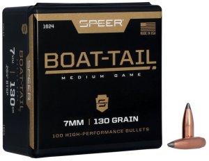 Střela Speer, Boat-Tail, 7mm/ .284", 130GR (8,42g), JSP BT