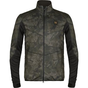 Mikina Härkila NOCTYX camo fleece black AXIS MSP®, barva: tmavá kamufláž, velikost: L