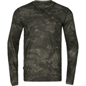 Triko Härkila NOCTYX camo L/S, barva: tmavá kamufláž, velikost: L