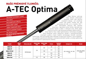 Tlumič A-TEC, model OPTIMA 50, modulový, pro ráže do .223" (5,56mm), na závit M15x1mm