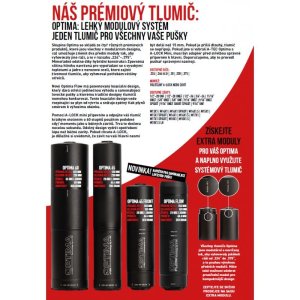 Tlumič A-TEC, model OPTIMA 45, modulový, pro ráže do .223" (5,56mm), na závit 1/2"-20 UNF