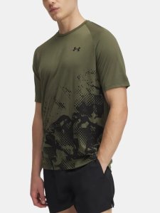 Tričko Under Armour UA M TECH FADE SS, barva: zelená, velikost: XXL