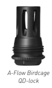 Tlumič výšlehu A-TEC, A-FLOW Birdcage QD Lock, pro tlumiče A-FLOW a AR, na závit M15x1mm