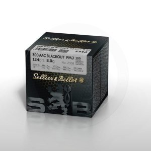 Náboj kulový Sellier&Bellot, Tactical, .300AAC Blackout, 124GR(8g), FMJ