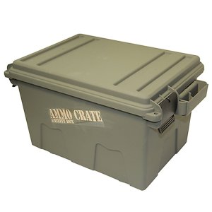 Box MTM, pro uložení střeliva a příslušenství, vodotěsný, barva: Army Green