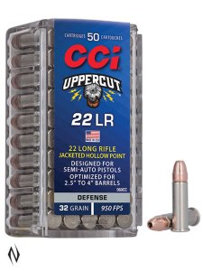 Náboj kulový CCI, Uppercut 22, .22LR, 32GR (2,07g), JHP Jacked Hollow Point
