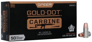 Náboj kulový Speer, Gold Dot Carbine, 9mm Luger, 135GR (8,75g), Hollow Point