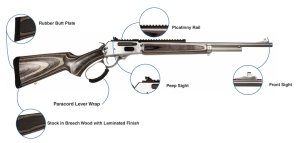 Puška opak. Rossi, Model: R95 Laminated, Ráže: .44 Mag, hl.: 18" (457mm), nerez