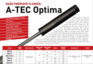 Tlumič A-TEC, model OPTIMA 45, modulový, pro ráže do .338" (8,5mm), na závit 5/8"-24 UNEF