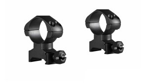 Kroužky Hawke, Precision Steel, 25,4mm/1", vysoké, ocelové, Weaver