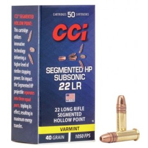 Náboj kulový CCI, Varmint - Segmented HP SUB-SONIC, .22 LR, 40GR (2,6g), SHP