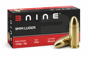 Náboj kulový BNine, 9mm Luger, 124GR (8g), FMJ