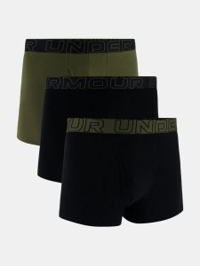 Pánské boxerky Under Armour Perf Cott 3in - 3pk, barva: zelená, velikost: XXL