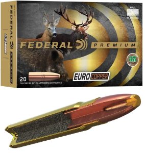 Náboj kulový Federal, Premium Euro Copper, 6,5x55 SE, 140GR (9,07g), Copper