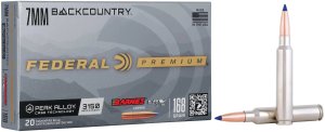 Náboj kulový Federal, Premium, 7mm Backcountry, 168GR (10,89g), Barnes LRX