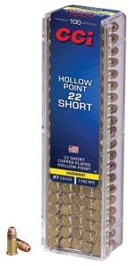 Náboj kulový CCI, Varmint - Short HP, .22 Short, 27GR (1,75g), CPHP