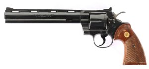 Revolver Colt, Model: Python, Ráže: .357 Mag., hl.: 8" (203mm), 6 ran, Royal Blue