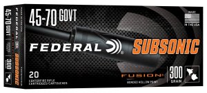 Náboj kulový Federal, Fusion SUBSONIC, .45-70 Govt., 300GR (19,44g), Fusion FP