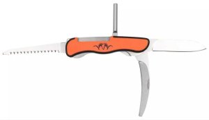 Multifunkční lovecký nůž Blaser, Multitool, nůž, párák, pilka a Blaser inbus, oranžový