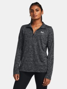 Dámské tričko Under Armour Tech 1/2 Twist, velikost L, barva: černá