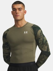 Pánské tričko Under Armour UA HG Armour Comp CB LS, velikost: L, barva: zelená