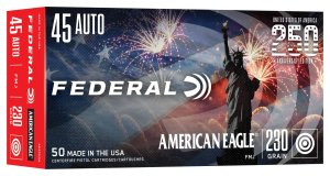 Náboj kulový Federal, American Eagle, .45 ACP, 230GR (14,90g), FMJ, 250 Anniversary